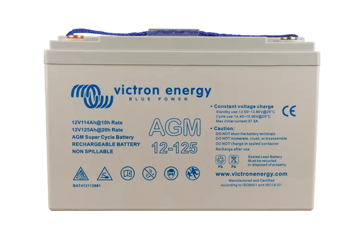 12V/125Ah AGM Super Cycle Battery - Victron Energy BAT412112081
