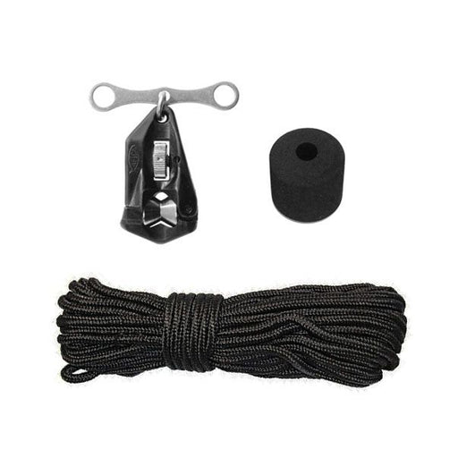 Aftco Shotgun Rigging Kit containing 10m cord, Aftco OR1 Roller Troller release clip, EVA stoppers, and instructions. Ideal for rigging Kilwell Shotgun Outriggers.