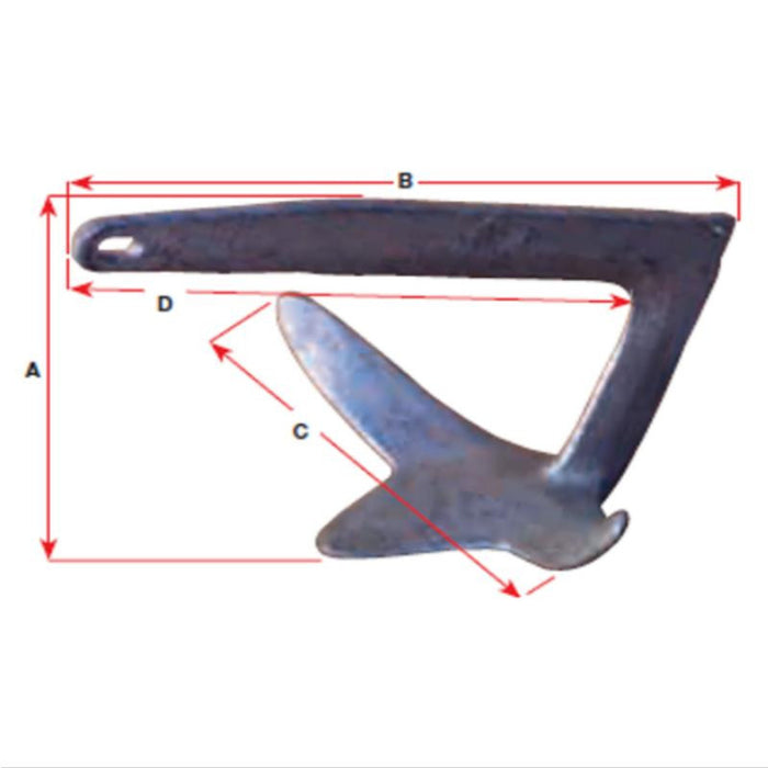 BLA Self Aligning Anchor – Galvanised Cast Iron 7.5kg