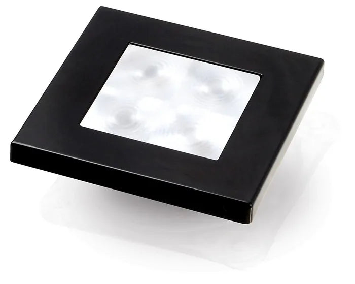 White LED in black plastic square rim for - Hella Marine LED 'Enhanced Brightness' Square Courtesy Lamp