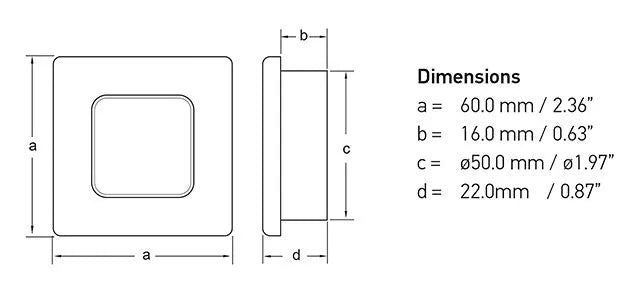 Hella Marine LED 'Enhanced Brightness' Square Courtesy Lamp