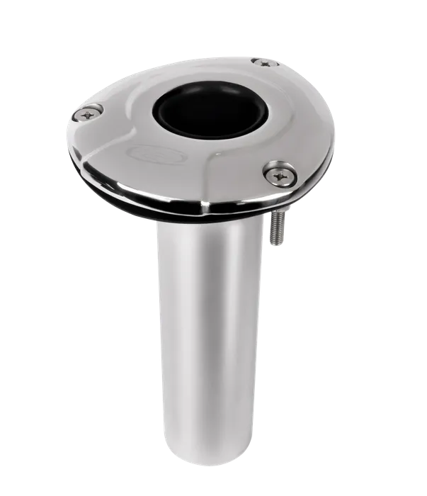 Exploding Fish Bluewater Fixed Rod Holder, 316 stainless steel, flush mount, for boats
