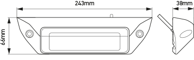 Hella Marine LED FMS2500 Deck Lamp Black