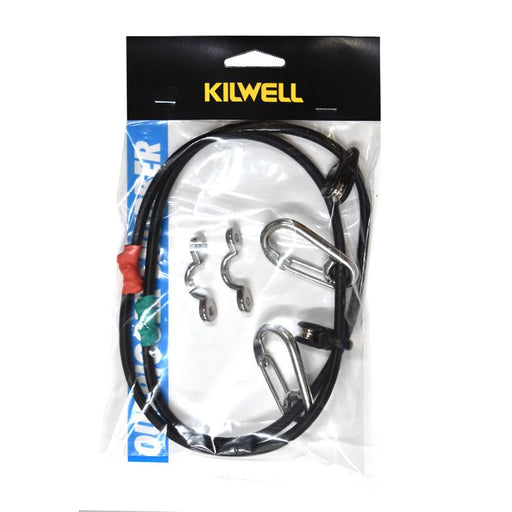 Kilwell Outrigger Rubber Tensioner with Stainless Steel Snap Clip and Pulley