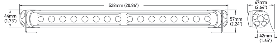 Sea Hawk-470 Light Bar with Edge Light