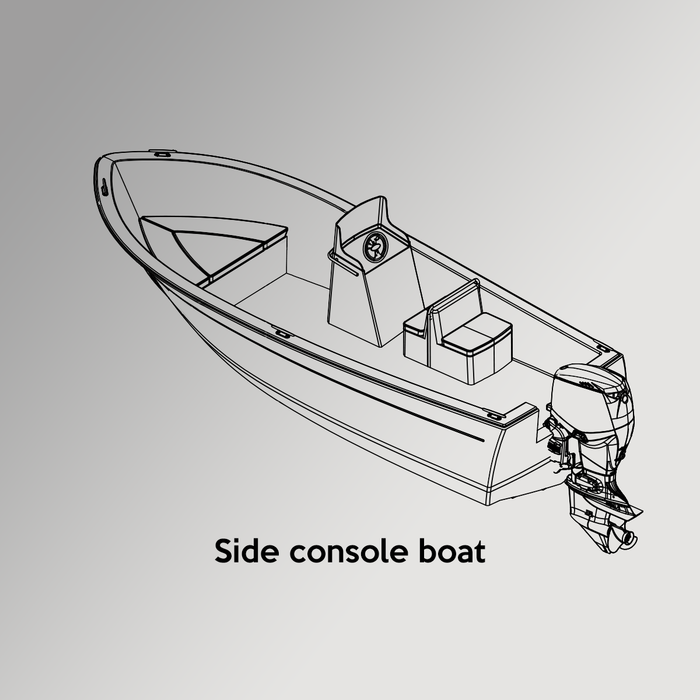 Side Console Boat Cover Grey