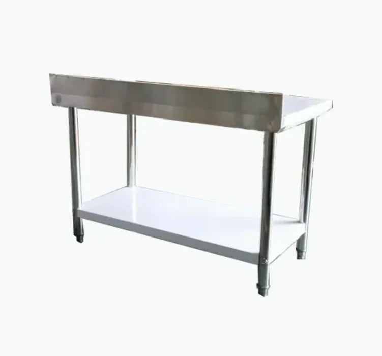 Stainless Steel Bench, Splashback 2 Tier