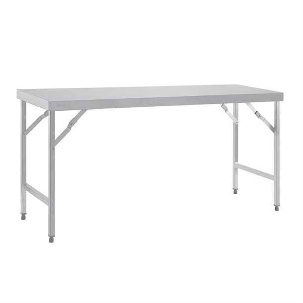 Stainless Steel Folding Table against white background