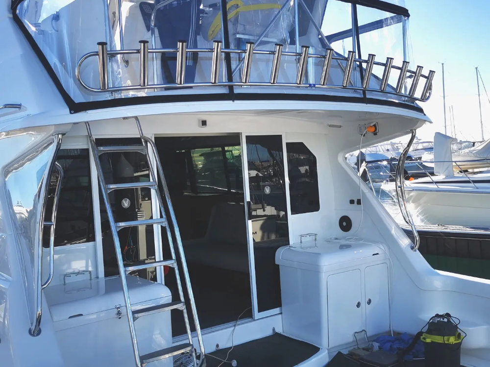 caribbean 49 rod rack at tauranga bridge marina