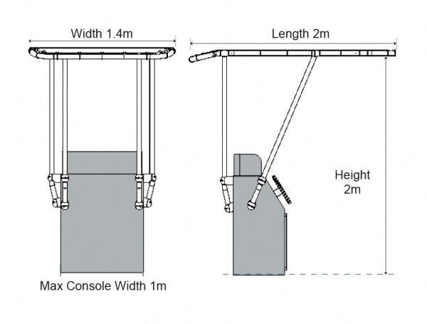 Heavy Duty T-Top Console Mount