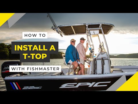 A step-by-step tutorial video on how to install a Fishmaster T-top on a boat. The video demonstrates the installation process, including assembling the frame, attaching the canvas, and mounting the T-top to the boat.