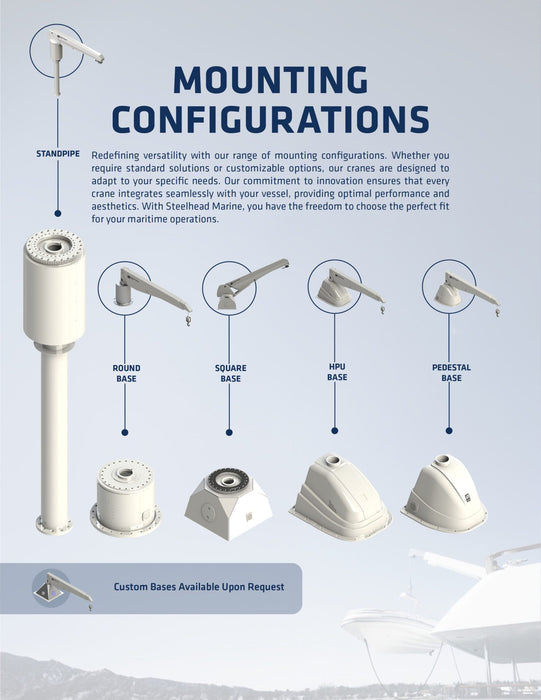 Steelhead Whisper Davit WD Series Cranes